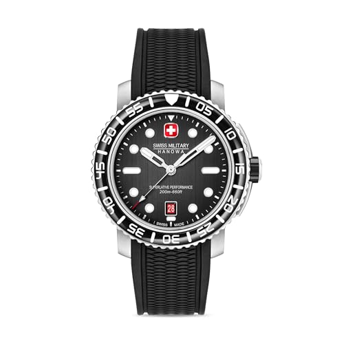 Swiss Military Hanowa Herren Analog Schweizer Quarzwerk Uhr mit Silikon Armband SMWGN0001701