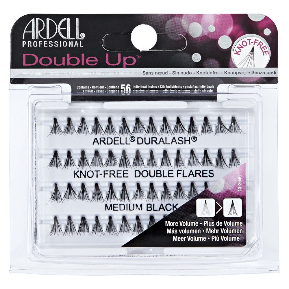 Ardell Double Individuals Knot Free Double Flares Black Med (2 Pack) by Ardell