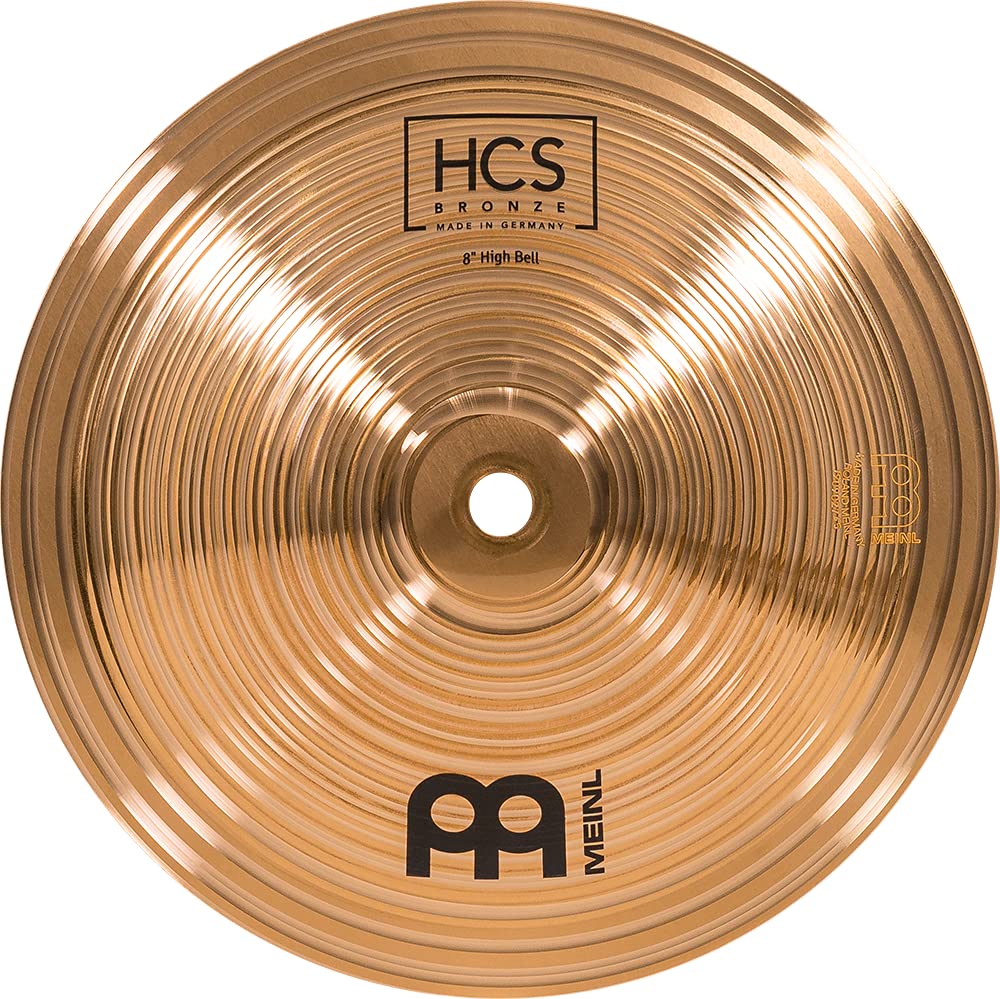 Meinl Cymbals HCS Bronze Bell High 8 Zoll (Video) Schlagzeug Becken (20,32cm) B8 Bronze, Traditionelles Finish (HCSB8BH)