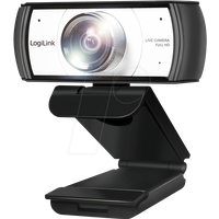 LogiLink UA0377 - Konferenz HD-USB-Webcam, 120° Ultraweitwinkelobjektiv, Dual-Mikrofon mit Rauschunterdrückung, manueller Fokus, für Videokonferenzen & Live-Streaming