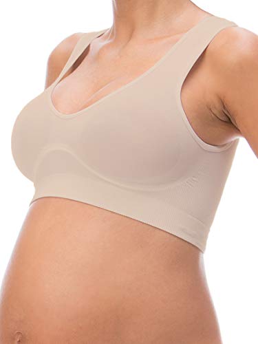RelaxMaternity 5310 (Nude, M) Figurformendes Schwangerschafts-BH mit Bruststütze
