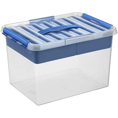 SUNWARE Q-Line Multi Box - 22 Liter - 400 x 300 x 260mm - transparent/blau