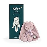 KALOO - Lapinoo - Pantin Lapin - Babyplüsch aus geripptem Velours - 35 cm - Farbe Rosa - Sehr weiches Material - Geschenkbox - Ab Geburt, K969945