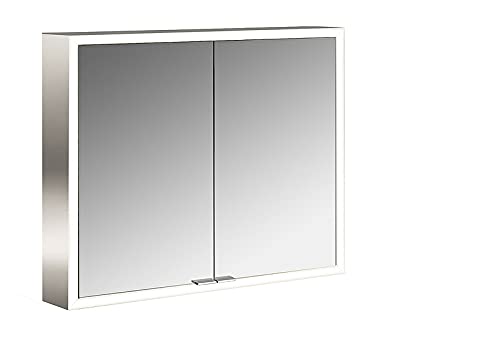 EMCO ASIS LED-Spiegelschrank PRIME, AP 800 mm, 2-türig, Rückwand weiß, Farbwechsel, HSN 949706162
