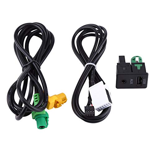 USB AUX Switch Verbindungskabelsatz,Tragbares Auto Schaltsteckdose Kabelbaum Adapter Konverterkabel Plug and Play Adapter Splitter für 3 5er E87 E90 E91 E92 X5 X6