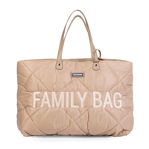 Shoppingbag/Wickeltasche FAMILY BAG, gesteppt, beige
