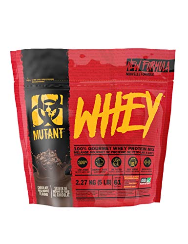 Mutant Whey – Muskelaufbauendes Molkeproteinpulver in tollen Geschmacksrichtungen, mit Enzymen angereichert für optimale Ernährung Schokoladenfondant Brownie - 2.27 kg