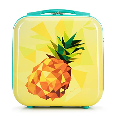 WITTCHEN Kosmetisches Reiseetui Young-Kollektion ABS mit Polycarbonat Beschichtung und Teleskopgriff 14,5L 32x30x17 cm Gelb