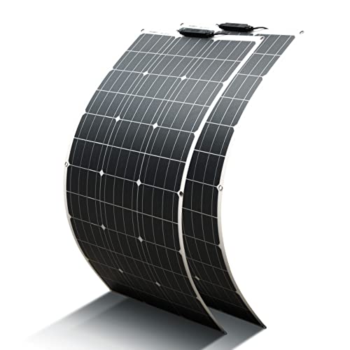 2 Stück 100W Solarmodul flexibel 18V - Solarmodul ideal für Wohnmobil, Camping, Gartenhaus