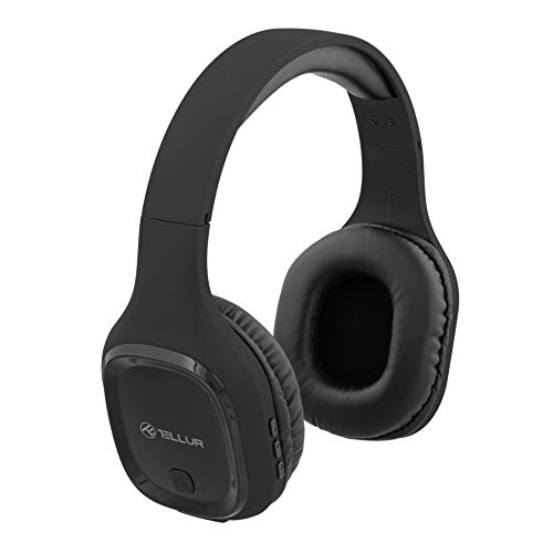 TELLUR Pulse Bluetooth Kopfhörer Over Ear, BT5.0, Integriertes Mikrofon für Freisprechanrufe, HD Hi-Fi Sound, 40mm Treiber mit Bassverstärkung, Leichtes Design und Weiche Ohrpolster