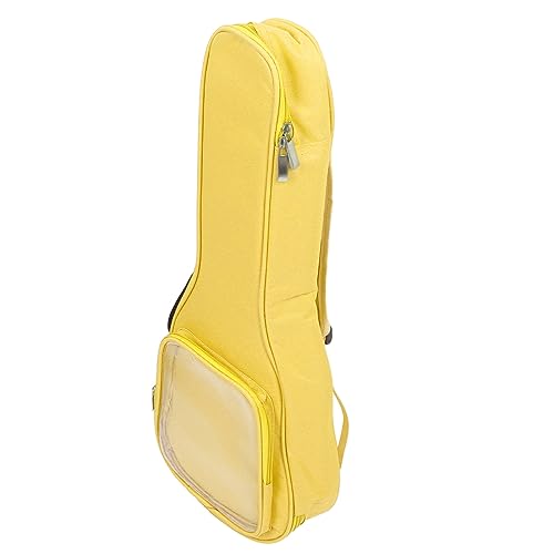 Gitarrentasche, Oxford Stoff Mode Transparent Tasche 23 Zoll Schultergurt Gitarre Rucksack für Ukulele (Gelb)