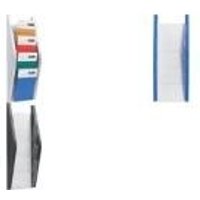helit Wand-Prospekthalter, DIN A5 hoch, 4 Fächer, silber Seitenteile aus farbigem PP, Fächer aus glasklarem PS (H6270200)