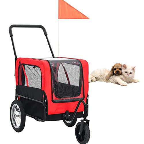 Kleiner und mittelgroßer 3-Rad-Haustier-Kinderwagen für Katzen und Hunde aus 600D-Oxford-Gewebe ist abnehmbar und für Haustiere mit einem Gewicht von bis zu 44 Pfund geeignet,2