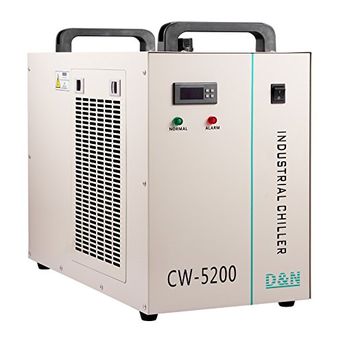 BuoQua Wasser Kühler 6L Industrieller Wasserkühler CW-5200DG Thermolyse Typ 1400W Wasserkühlung Water Chiller CO2 Laser Rohrkühler für CNC Gravieren