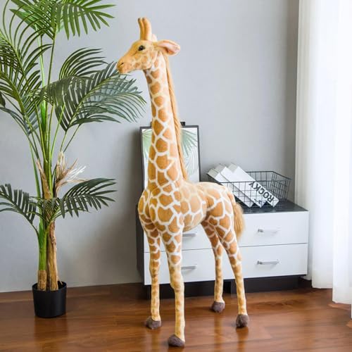LfrAnk Riesengiraffe Plüschtier niedliches Kuscheltier weiche Giraffe Puppe Geburtstagsgeschenk Kinderspielzeug 35cm 1