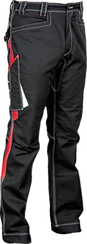 48205 Arbeitshose Modell Montijo, Kollektion Ergowear von Cofra, schwarz/rot (44)