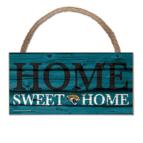 Wincraft NFL Schild aus Holz Jacksonville Jaguars Holzschild Wood Slogan Home Sweet Home