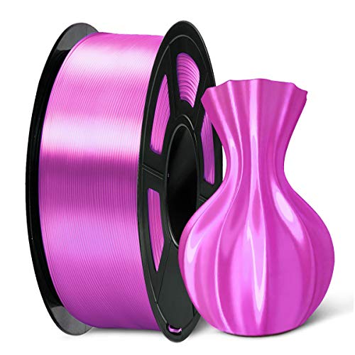 SUNLU PLA Plus Shiny Silk 3D Printer Filament 1,75mm, Silk PLA+ Filament 1,75 +/- 0,02 mm 1kg Spule für FDM 3D Drucker (Lila)
