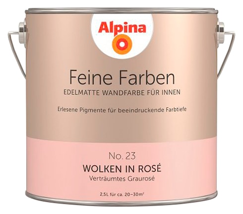 Alpina Wand- und Deckenfarbe "Feine Farben No. 23 Wolken in Rosé"