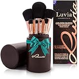 Luvia Cosmetics Kosmetikpinsel-Set Prime Vegan, (15 tlg., inkl. Pinselhalter), vegan