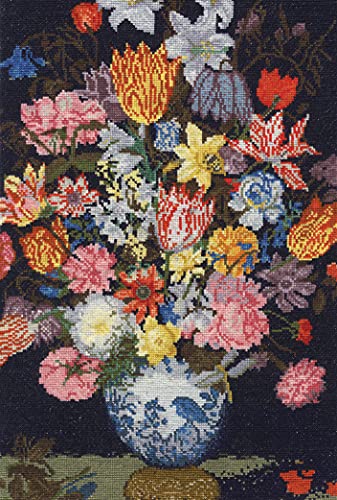 DMC Die National Gallery willeboirts EIN Stillleben von Blumen in Einer wan-li Vase Set, 100% Baumwolle, Mehrfarbig