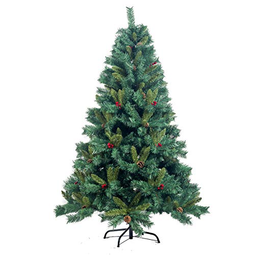 PrimoLiving Künstlicher Tannenbaum Weihnachtsbaum mit Deko Tannenzapfen 180 cm (P-12949)