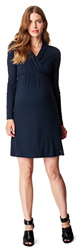 Esprit Maternity Damen Dress Nursing ls M84280 Umstandskleid, Blau (Night Blue 486), 40 (Herstellergröße: L)