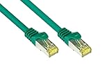 Good Connections RJ45 Ethernet LAN Patchkabel mit Cat. 7 Rohkabel und Rastnasenschutz RNS, S/FTP, PiMF, halogenfrei, 500MHz, OFC, 10-Gigabit-fähig (10/100/1000/10000-Base-T Ethernet Netzwerke) - z.B. für Patchpanel, Switch, Router, Modem - grün, 20 m