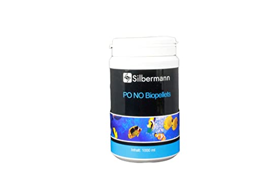 Silbermann PO NO BioPellets NO3 Nitrat-Entferner, PO4 Phosphat-Entferner, Absorber, Redultion, Filtermedien für Aquarium, Meerwasser, in verschiedenen Größen (1000 ml)