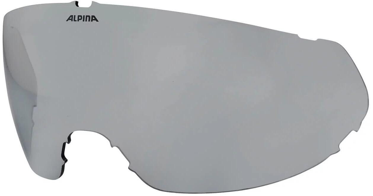 ALPINA Ersatzvisier für Alto Q-Lite Visier-Skihelm (Farbe: 908 Silver, für 55-59 cm)