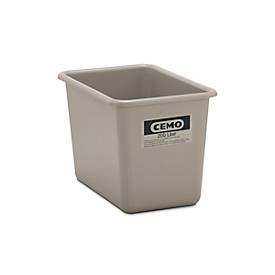 CEMO Großbehälter aus GfK - Inhalt 200 l, LxBxH 873 x 572 x 585 mm - grau - Konischer Behälter Kunststoffbehälter