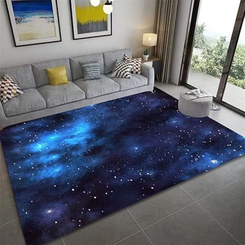 3D Star Galaxy Universe Sternenhimmel Bereich Teppiche Wohnzimmer Schlafzimmer Moderne rutschfeste waschbare Kristall Samt Teppich Planet Muster Spielzimmer Fußmatte Eingang Fußmatte