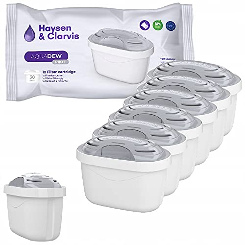 Haysen & Clarvis Wasserfilter Kartuschen Kompatibel mit Brita Maxtra, PearlCo, BWT, Dafi (6er Pack)…