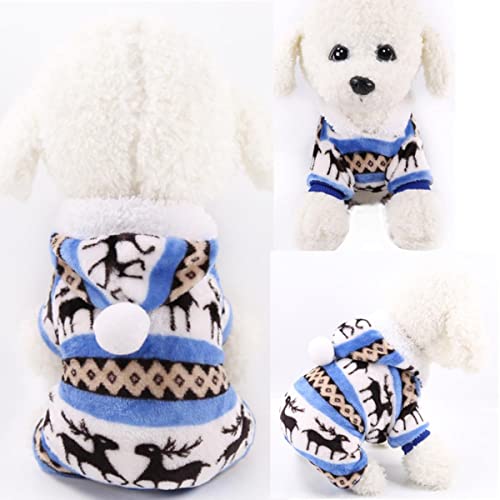 Weiche warme Haustier Hund Overalls Kleidung für Hunde Pyjamas Fleece Kleiner Welpenmantel Haustier Outfits Hoodie Kleidung Katzen Kleidung Weihnachten