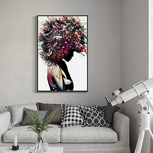Graffiti Art Of Black Woman Paintings On the Wall Art Posters And Prints African Woman Modern Art Picture Home Wall Decor 50x70cm Frameless