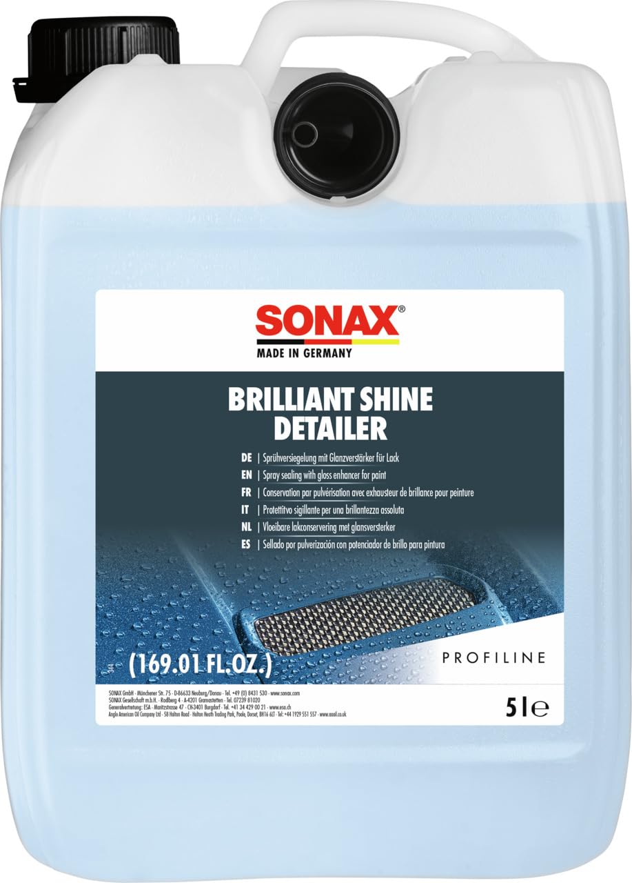 SONAX PROFILINE BrilliantShine Detailer (5 Liter) Sprühkonservierer und Glanzverstärker für das schnellste Lackfinish, Art-Nr. 02875000