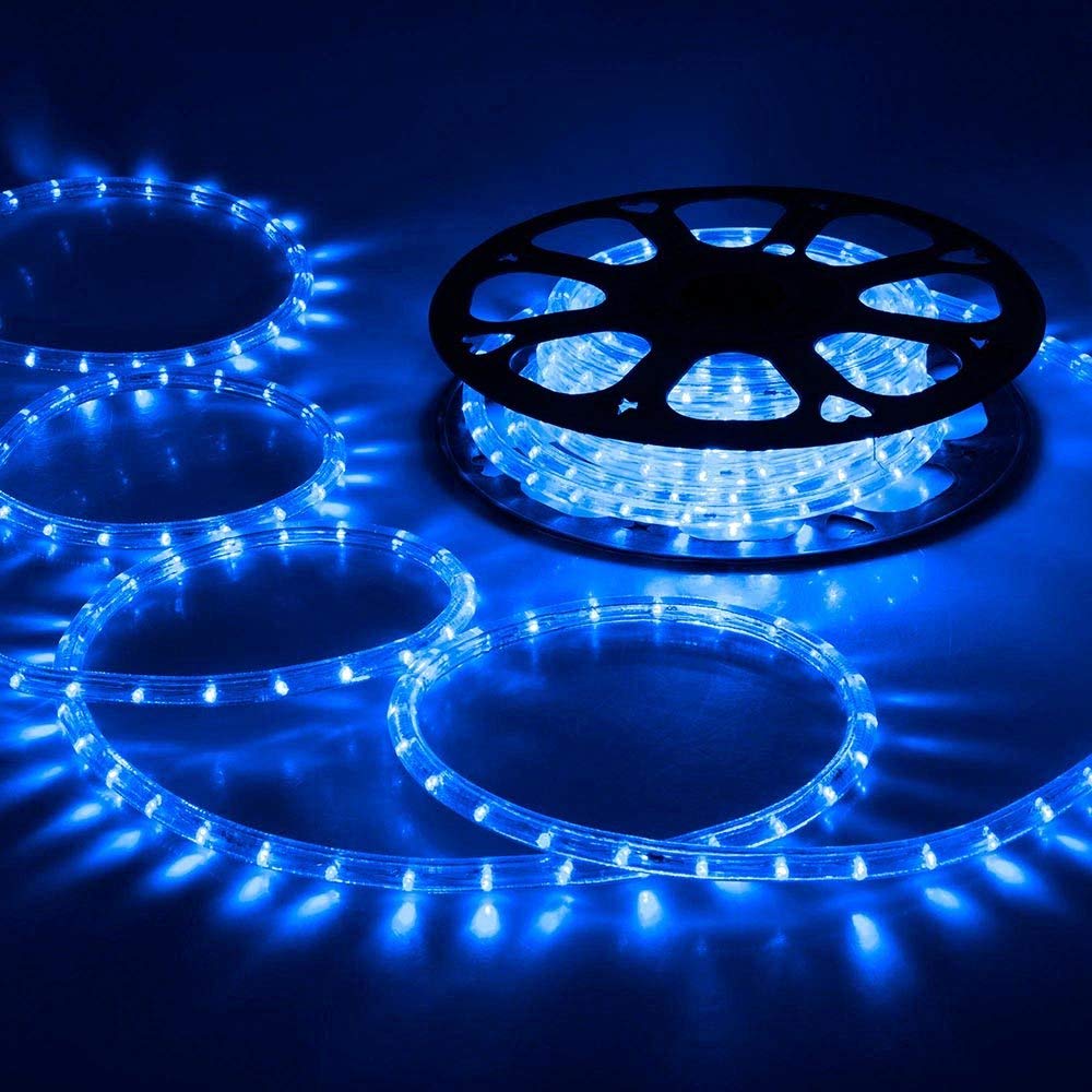 Cecaylie 10m LED Lichtschlauch Lichterschlauch Blau, Wasserdicht Lichtschläuche mit 240 LEDs, Lichterkette für Weihnachten Party, Außen Garten, Innen Dekoration