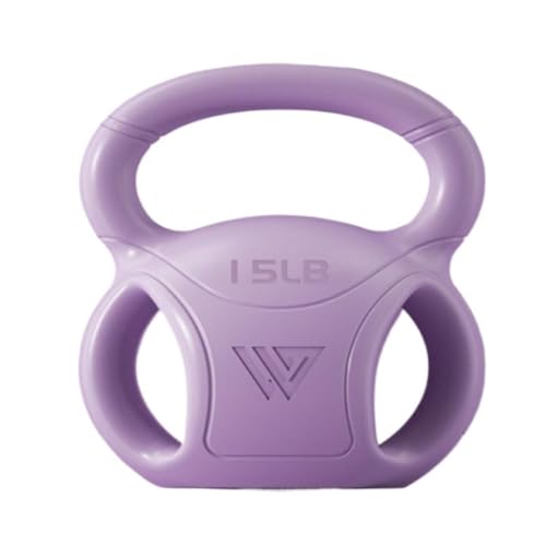 Hanteln Drei Kettlebells for Männer und Frauen, Fitnessgeräte for Hüftkniebeugen und -formung, Kettle-Lifting-Hanteln Hanteln Set (Color : Purple, Size : 5LB)