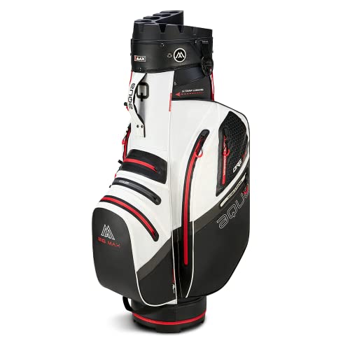 Big Max Aqua Silencio 4 (White/Black/Red) Cartbag - Wasserabweisende Golftasche