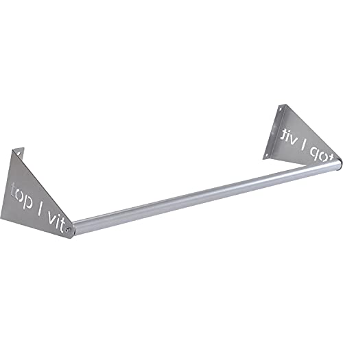top vit Premium Mattenwandhalter zur Aufbewahrung von Gymnastikmatten (Silber, 68 cm)