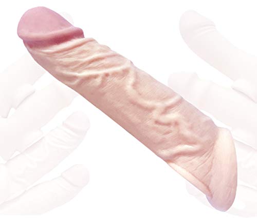 ÄLtere Realistische MäNnliche VerläNgerte Und Verdickte Kondome Simulieren Sie Echte HautberüHrungen Kondom FüR VerzöGerte Ejakulation Wiederverwendbare VerhüTungsmittel (B)