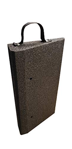 bepco Bordsteinkanten-Rampe-Set (2 Stück) 40-100 mm aus Gummifasern - Auffahrrampe - Türschwellenrampe mit eingelagerten Unterlegscheiben zur Befestigung und Transport-Schlaufe (50 x 25 x 10 cm)