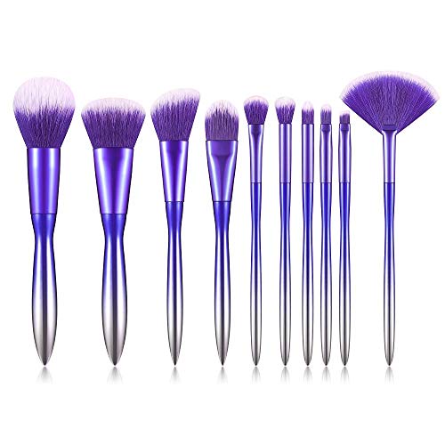 Make-up Pinsel 10 professionelle Set dicken weichen weichen Puder erröten Lidschatten Foundation Highlight Concealer voller Satz Werkzeugpinsel-10 lila
