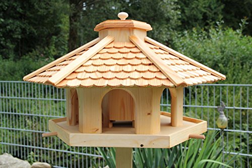 Vogelhaus Vogelhäuser-(V52)-Vogelfutterhaus Vogelhäuschen-aus Holz- -Lärche