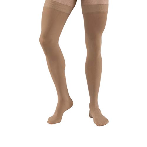 Jobst 114219 Relief 30-40 mmHg Closed Toe Str-mpfe mit Silikon Top Band - Size & Color-Beige X-Large