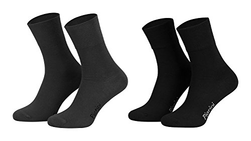 47-50 - 8 Paar Business Socken, Anzugsocken ohne Gummibund Baumwolle - Herren Damen - 8er Pack - 4xschwarz 4xanthrazit