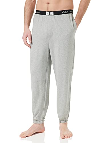 Calvin Klein Herren Jogginghose Sweatpants Lang, Grau (Grey Heather), XL