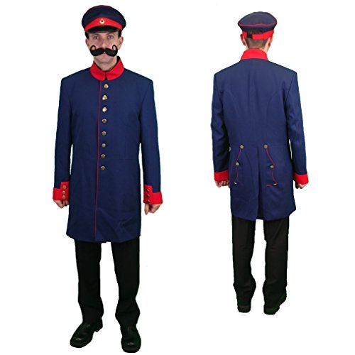 Krause & Sohn Uniformjacke Preußen dunkelblau Gr. 52-58 Kurzmantel Militär Historische Uniform (50)