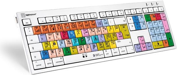 LogicKeyboard LKB-LOGXP2-CWMU-DE Tastatur, Apple Logic Pro X2 ALBA DE, Mac Silber/Weiß/Bunt