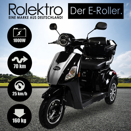 Rolektro Elektroroller »E-Trike«, max. 25 km/h, Reichweite: 90 km